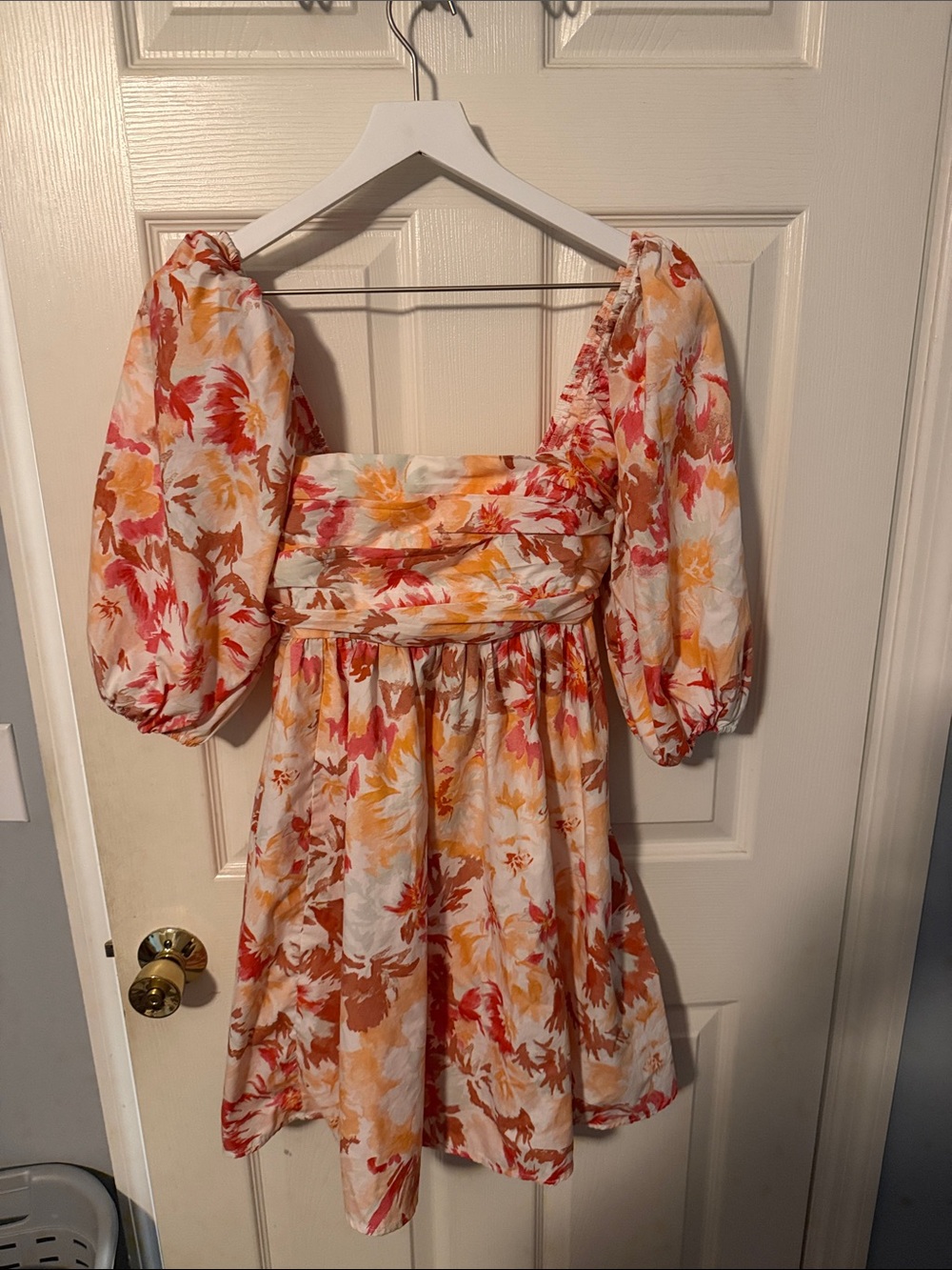 Abercrombie and Fitch Floral Puff-Sleeve Mini Dress xs tall